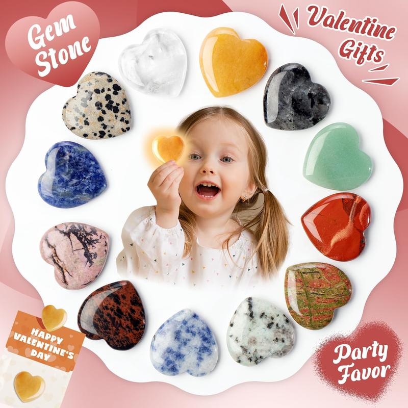 💘Valentine's Day Gem Gifts for Kids & Adults🎁 Prefilled Cards with Heart-Shaped Gemstones