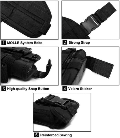 🔥Tactical Adjustable Thigh Holster for Right-Handed Users