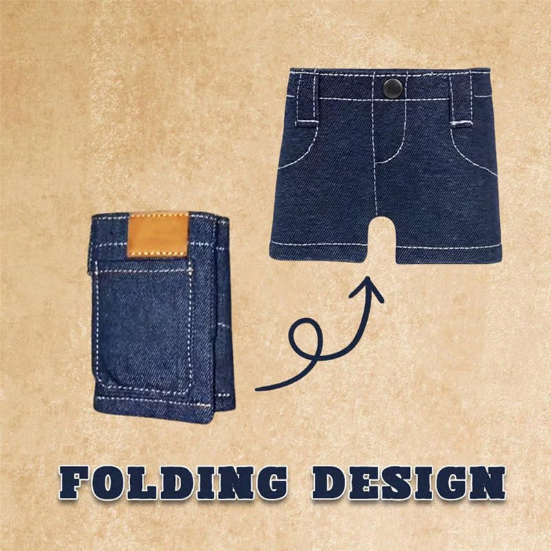 👖💙 Handmade Denim Shorts Wallet – Casual & Chic