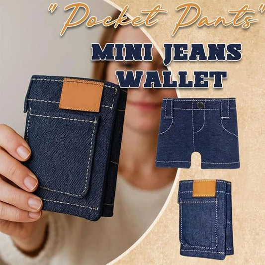 👖💙 Handmade Denim Shorts Wallet – Casual & Chic