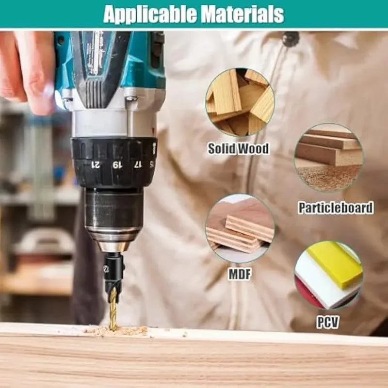 🔥Last Day 49% OFF - 🛠️5PCS Countersink Drill Bit Set – ✨Precision Drilling for Perfect Screw Holes