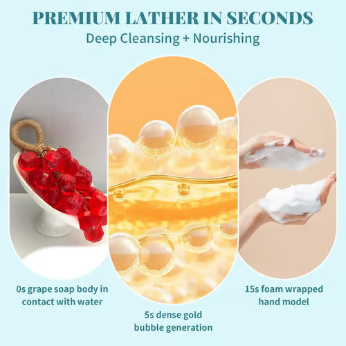 🍇 High-Quality Medical-Grade Grape Soap on a Rope: Handmade Cluster Soap（One material pack can make 2 strings.）