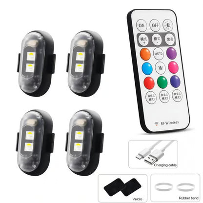 🏆HOT SALE ✨RGB Led Aircraft Strobe lights Motorcycle Lights LED Flash Position Wireless Light Aircraft Airplane Helicopter Warning Lights
