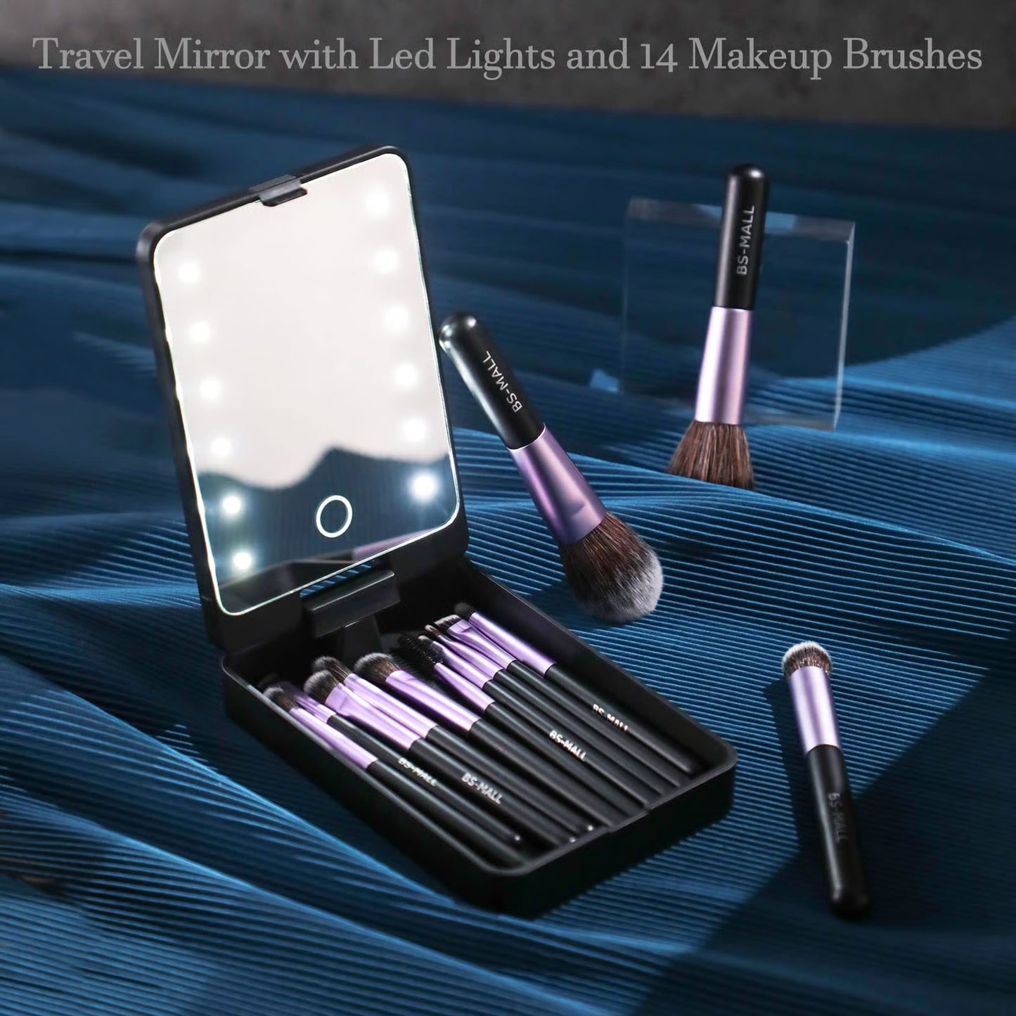 💖💖Travel Makeup Brush Set with LED light