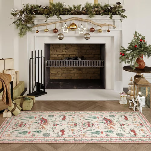 🎄🔥Soft Christmas Tree Santa Claus Carpet Runner🔥🎄