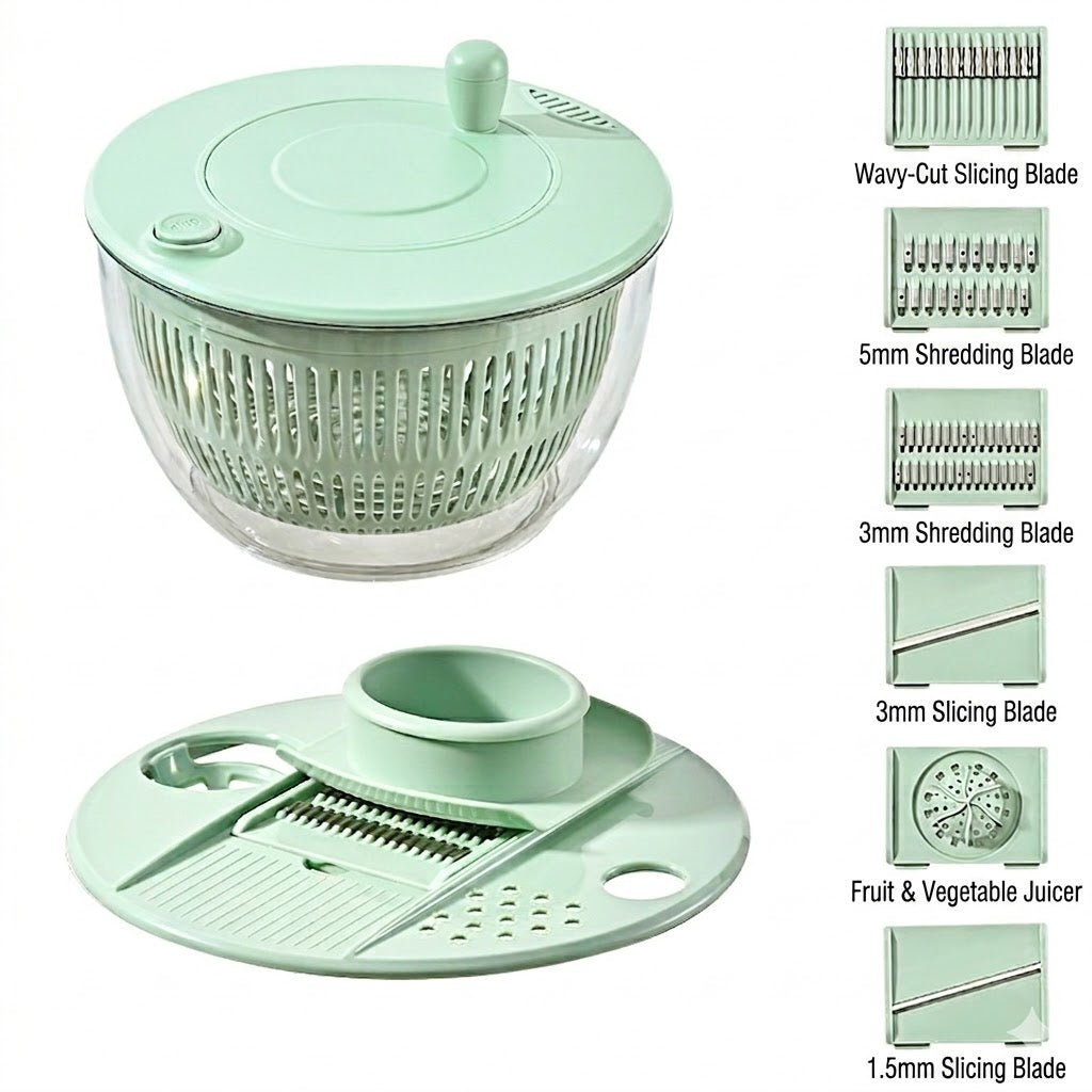 Large Capacity Multi-Function Salad Spinner