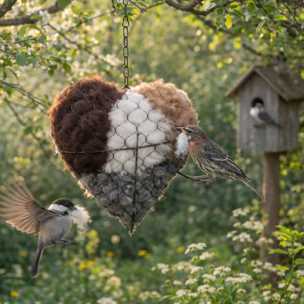 🏆Flash Sale⚡ 50K+ SOLD! Almost Gone-Handmade Alpaca Fiber Bird Nesting Heart-🕊️