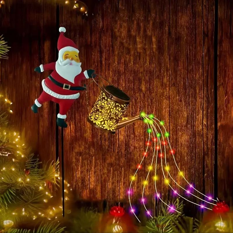 🎄 Christmas Flash Sale 🎅 49% OFF ✨Solar-Powered Santa Claus Garden Stake Kettle Light