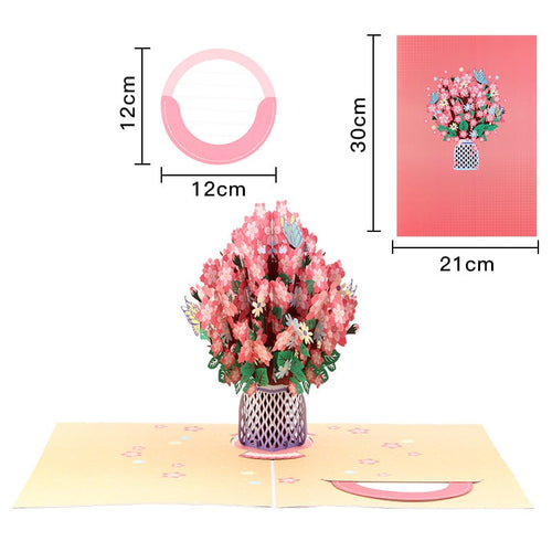 🌹 Pop Up Flower Bouquet Valentine’s Day card