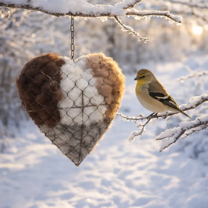 🏆Flash Sale⚡ 50K+ SOLD! Almost Gone-Handmade Alpaca Fiber Bird Nesting Heart-🕊️