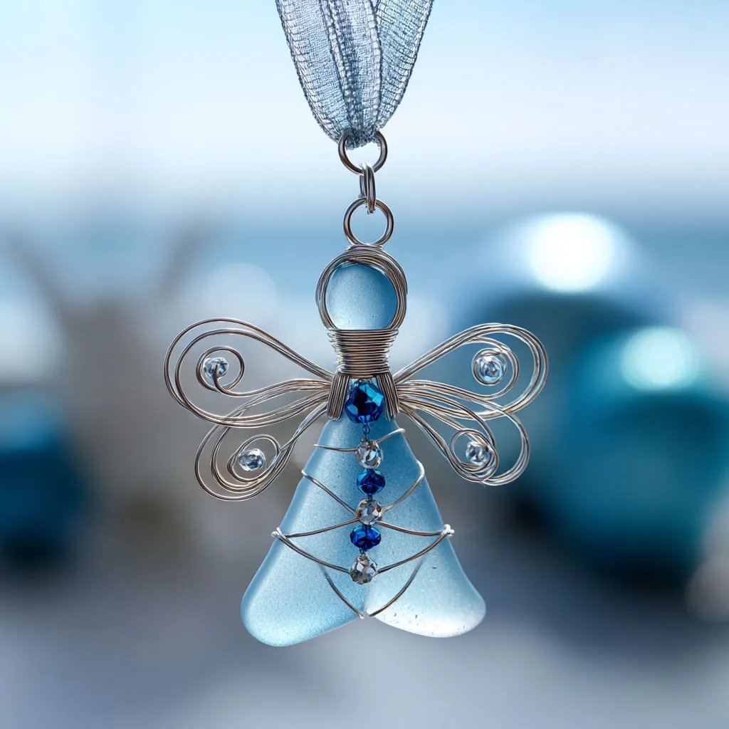 LAST DAY 49% OFF🌊Handmade Sea Glass Angel Ornament(Buy 6 Free Shipping Now)