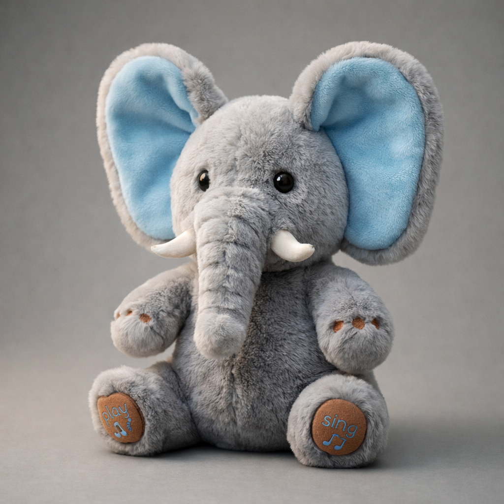 🐘Tootie – Animated Singing Elephant Plush with Flapping Ears