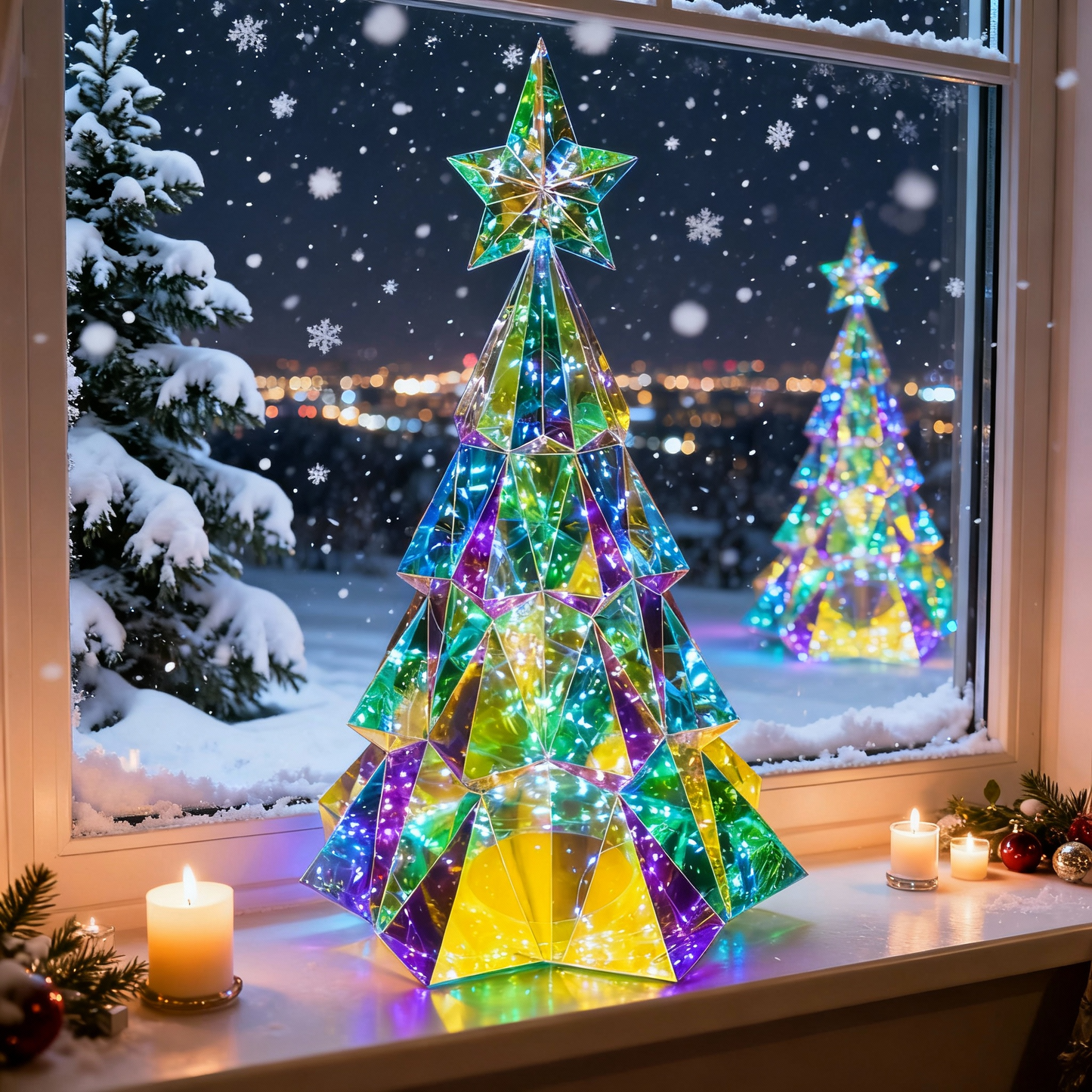 🎄 Christmas Flash Deal 💎 65% OFF ✨ Crystal Prism LED Glowing Christmas Tree