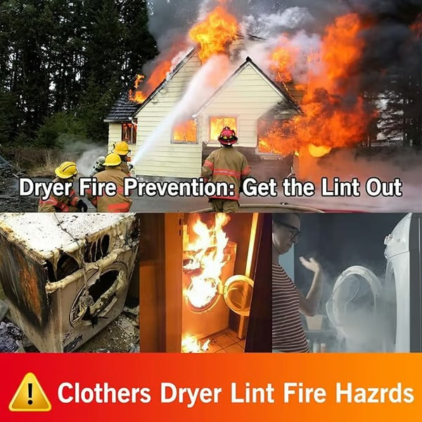 ♻️ Say Goodbye to Lint Build-Up✨ Ultimate Dryer Vent Cleaner Kit - For Safe, Efficient Laundry!