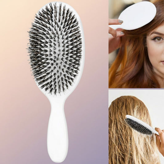 🏆 #1 Bestselling🏆Boar Bristle Brush with Nylon Bristles and Microsphere Massaging Tips