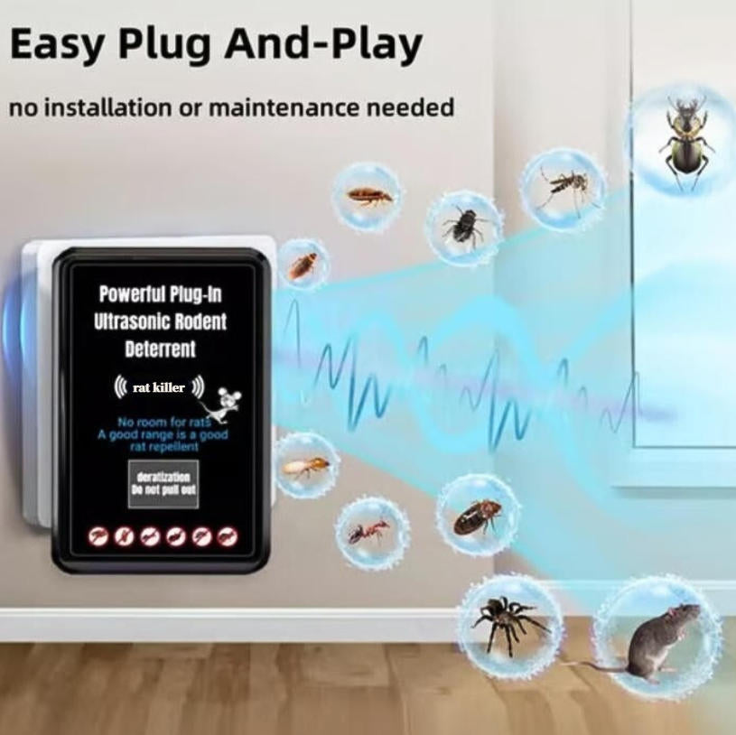 🔥BEST BUY🔥Potent Plug-In Ultrasonic Rodent Deterrent – No More Pests!