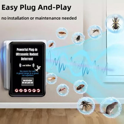 🔥BEST BUY🔥Potent Plug-In Ultrasonic Rodent Deterrent – No More Pests!